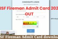 CISF-Fireman-Admit-Card